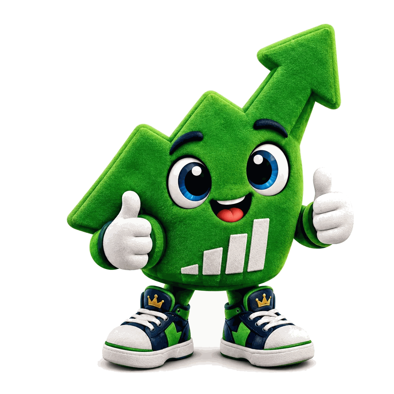 Uppy, der grüne Aufwärtspfeil